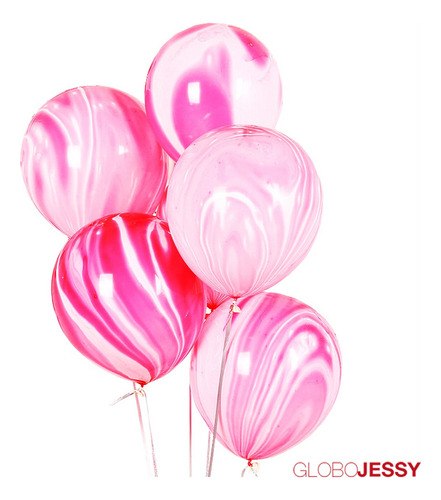 Globos Latex Marmoleado Con Helio