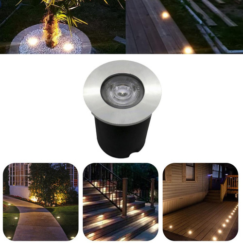 Balizador Spot Pvc Led Smd 1w Luz Branco Quente De Embutir