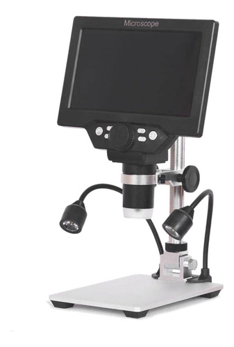 Base De Microscopio, 12 Mp, Luces, Pantalla Lcd Digital, 2 P