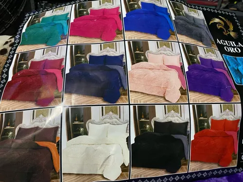 Colchas Tela De Conejo + 2 Fundas De Almohadas