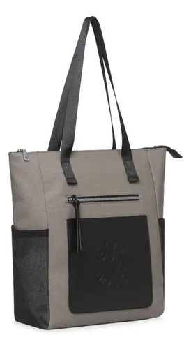 Cartera liso tote Trendy color camel