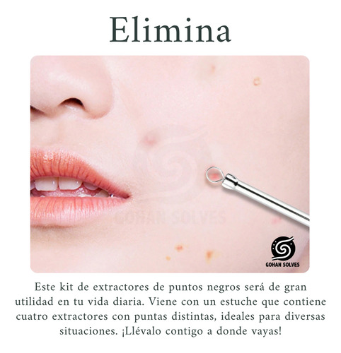 10 Kit 4 Removedores Puntos Negros Espinillas Rutina Facial
