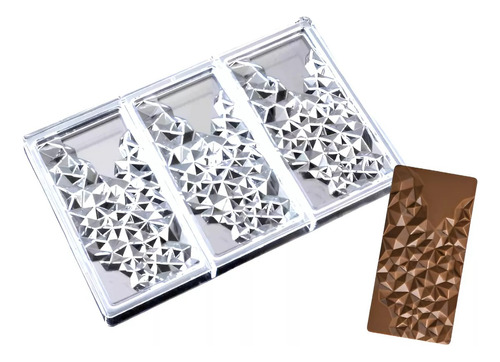 Set X2 Molde De Chocolate Molde Policarbonato Barra Cristal 3 Cav Moldes De Chocolate Policarbonato Barra Chocolate Insumos Reposteria Pasteleriacl