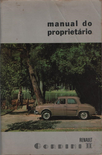 Visual Do Manual Do Renault Gordini Ii 1966 ( Ler Anúncio )