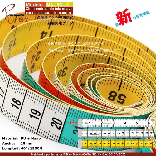 Ma-19gl-c Cinta Métrica De Tela Suave P/costura 5 Piezas