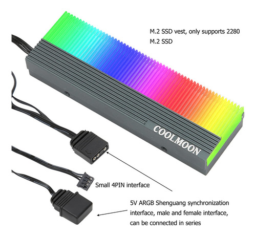 Diyeeni Disipador De Calor M.2 Ssd, Disipador De Calor De Al