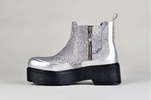 Imagen 5 de 9 de Botinetas Panchas Botitas De Mujer De Cuero Pietra - Ferraro