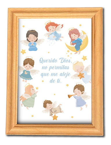 Cuadro Infantil Angelitos Regalo De Bautizo