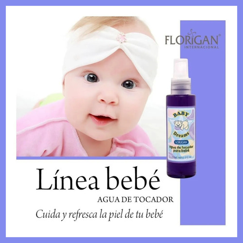 Agua De Tocador Baby Dreams Con Sábila Y Miel Florigan® 2pzs