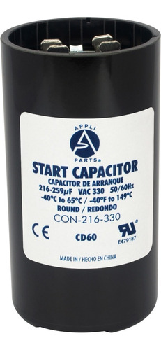 Condensador/ Capacitor De Arranque  216-259 Mfd 330v
