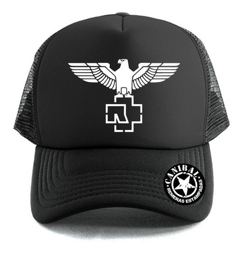 Gorras Trucker Rammstein Logo Remeras Estampadas Canibal