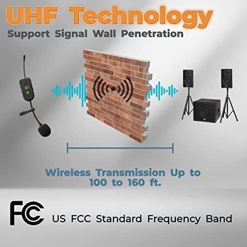 Sistema De Micrófono Inalámbrico, Micrófono Uhf, Amplia Comp