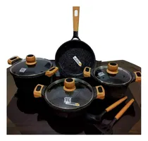 Comprar Set De Olla Roca Volcanica Antiadherente 9pcs Mgc Nuevo