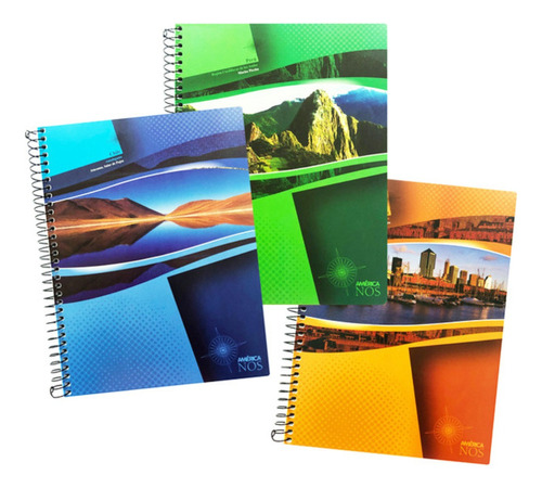 Cuaderno A4 Rayado /cuadriculado C/espiral America 80hs X 10