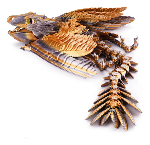 Feathered Wyvern Dragon, 3d Printed Dragon, Articulated