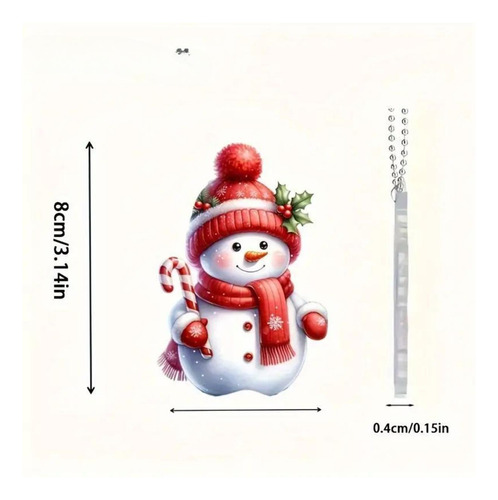 2 Colgante De Muñeco De Nieve Para Árbol De Navidad,