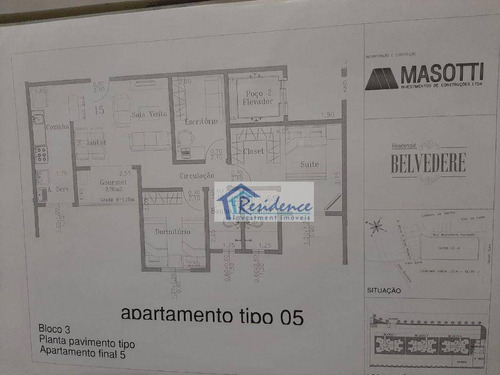 Imagem 11 de 12 de Apartamento Com 3 Dormitórios À Venda, 69 M² Por R$ 350.000,00 - Condomínio Residencial Belvedere - Indaiatuba/sp - Ap0554