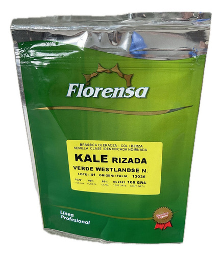 Semillas Kale Rizada Verde - Sobre 100 G - Florensa