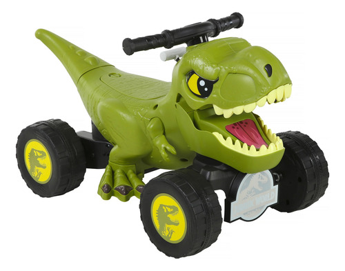 6v Jurassic World T-rex Quad Carro Verde