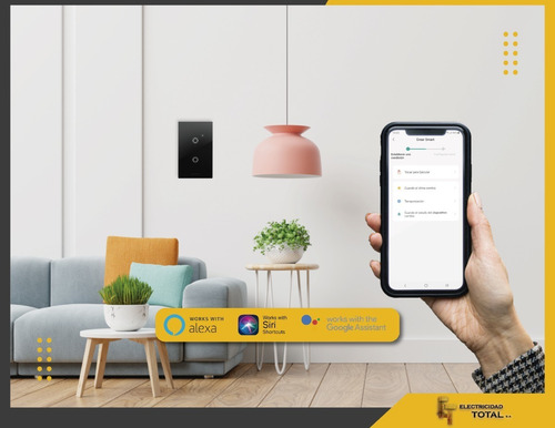 Imagen 7 de 10 de Interruptor Tecla Wifi Inteligente Smart Touch 1 Canal Pared