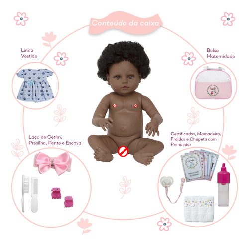 Boneca Tipo Reborn Articulada Recém Nascida Enxoval Completo