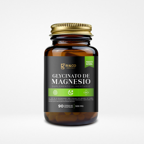 Rico Suplemento Glycinato Magnesio 90 Cápsulas Veganas Sabor Sin Sabor
