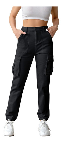 Pantalone Cargo Tipo Jogger Informales Talle Alto Para Mujer