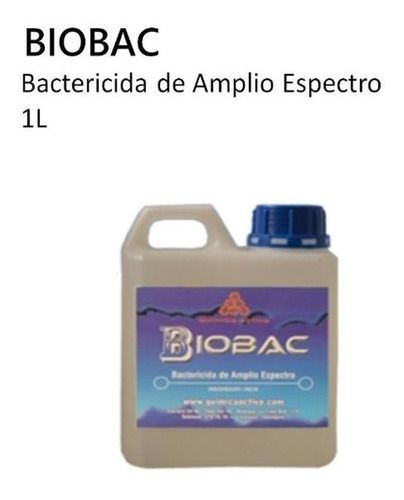 Desinfectante Biobac Amonio Cuaternari - L a $29900