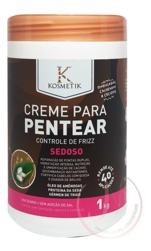 Creme Pentear Profissional Kosmetik Controle De Frizz - 1 Kg