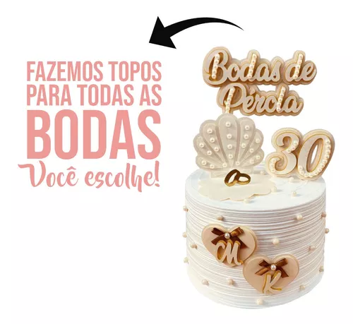 Topo De Bolo Decoração Festa Aniversário 50 Anos Bodas em Promoção na  Americanas