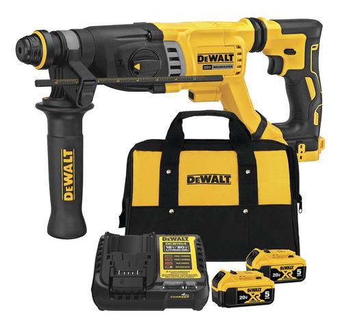 Martelete Dewalt Dch263b 20v + Kit 2bat 5ah Carreg E Bolsa