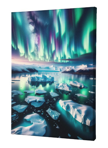 Cuadro Mural Canvas Aurora Boreal 120x75