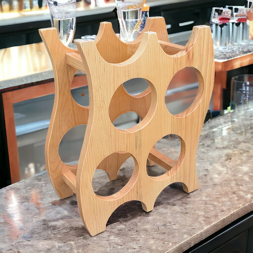 Cava Porta Botellas De Madera Practica Y Moderna Hogare Color C6 - Aile