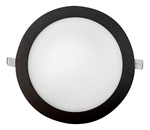 Lámpara Led Red Empotra 18w 4000k Luz Natur M/negro Pck X20