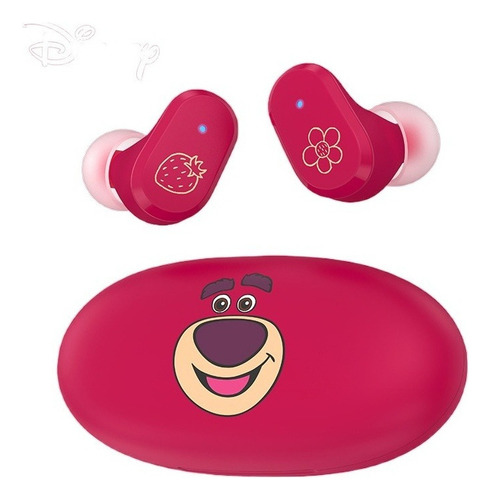 Audífonos Intraurales Bluetooth Con Diseño De Oso De Fresa
