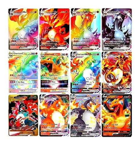 Kit 6 Cartas Pokemon Charizard V Gx Aliados