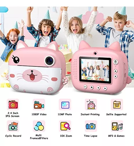 GREENKINDER Camara Fotos Infantil,2.4 HD 1080P Cámara Instantánea