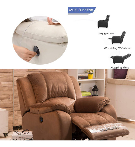Control Reclinable Eléctrico Con Usb, Auricular De Control M
