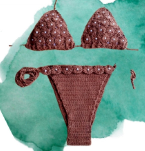 Bikini A Crochet Con Perlas De Rió!