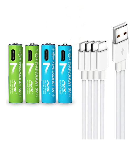 Pilas Recargables Aaa Usb Carga De 1.5v Baterias Recargables