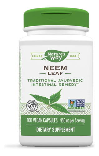 Nature's Way Neem Leaf, 100 Capsulas Stock