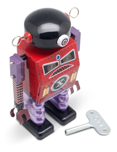 Robot A Cuerda De Hojalata Retro Tin Toy Dark Templar Gato