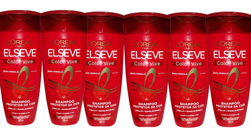  Kit 6x Shampoo Elseve Color-vive Loreal Paris 200ml Pintados