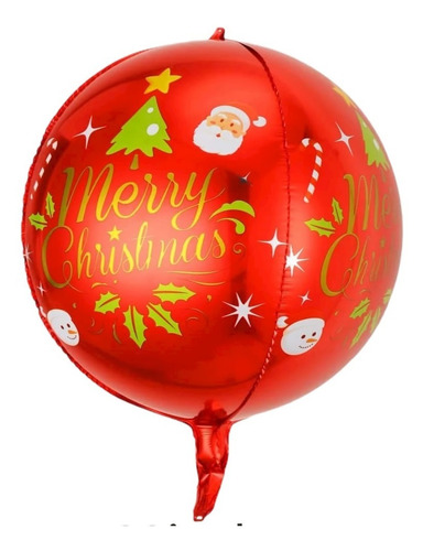 Decoração De Natal Balão Natalino Vermelho 55cm - Un