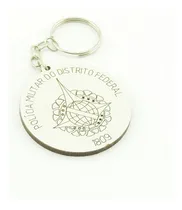 Comprar 75 Chaveiros Personalizados Branco Polícia Distrito Federal