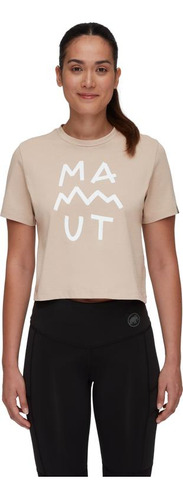 Polera Mujer Mammut Massone T-shirt Cropped Lettering Rosa