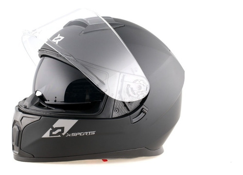 Imagen 3 de 9 de Casco Integral Moto Negro Mate Con Lentes - Gkmotos.uy