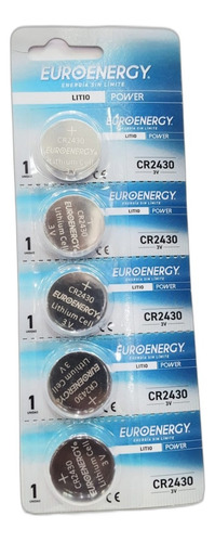 Pila Euroenergy Cr2430 Litio 3v Blister X 5 Un. Casiocentro