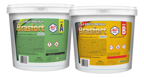 Adesivo Epóxi Cola 800g A+b Araldite Náutico Brascola Cor Amarelo