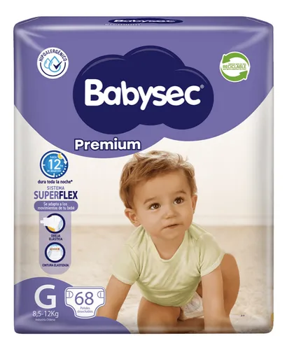 Babysec Pañales Bebé Premium G 68 Unid